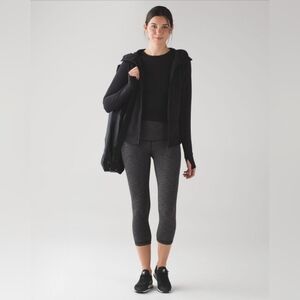Lululemon Wunder Under Crop (Hi-Rise) *Full-On Luxtreme 21"Heathered Black 6